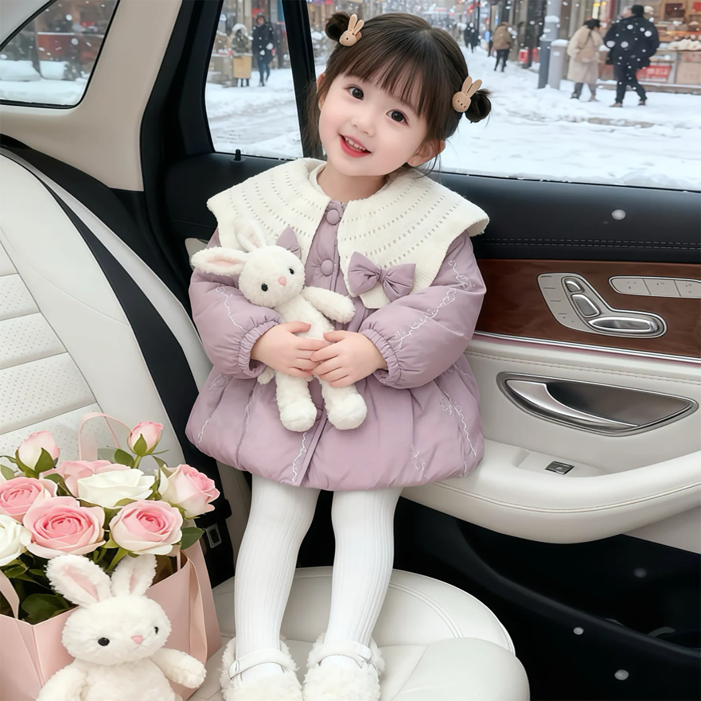 女童棉服冬季2025新款女宝宝可爱洋气翻领加厚保暖外套儿童棉衣冬,童装/婴儿装/亲子装,羽绒服,淘宝优惠券,粉丝福利购,淘宝优惠卷