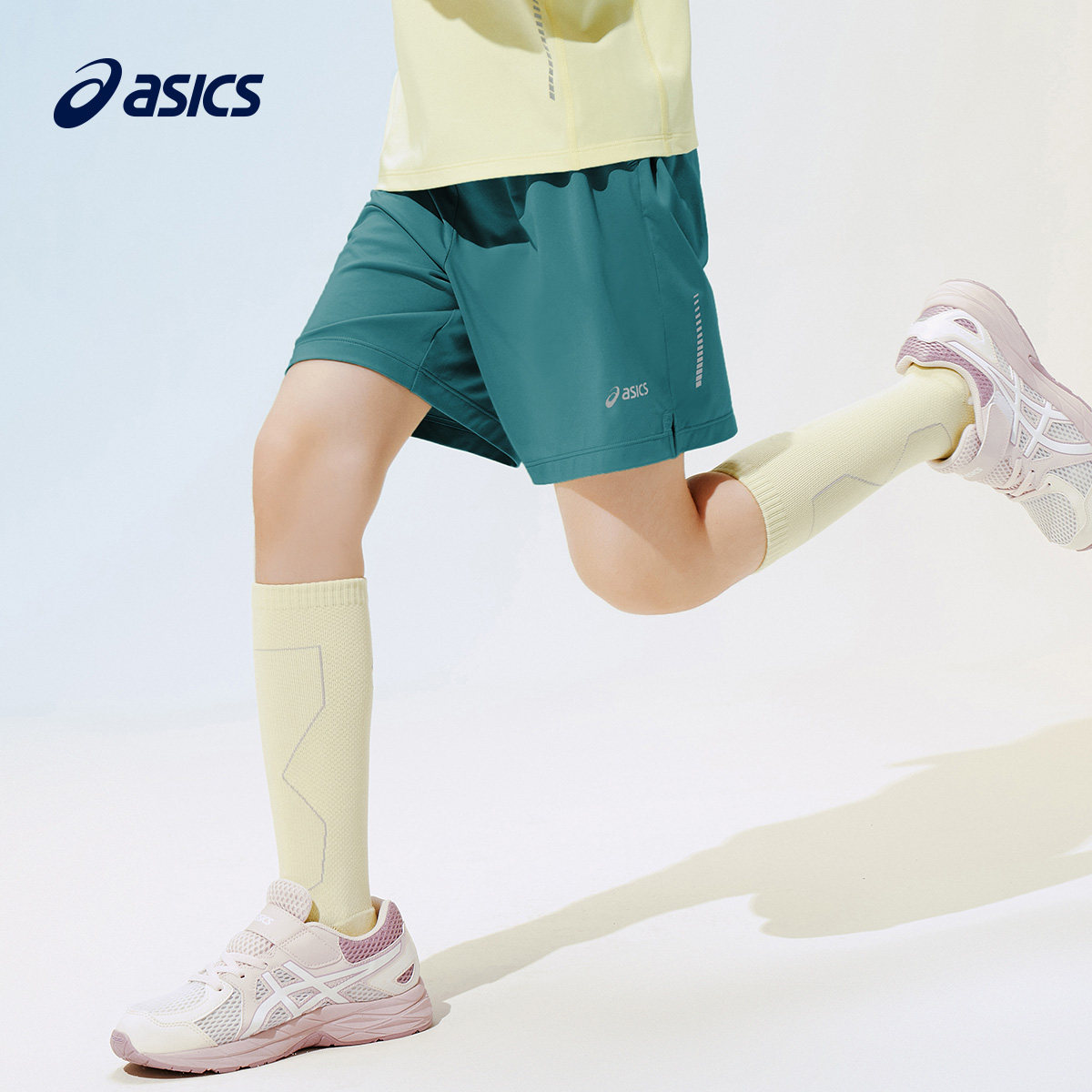ASICS/亚瑟士夏季新款儿童男童童装运动短裤女童吸湿排汗休闲裤