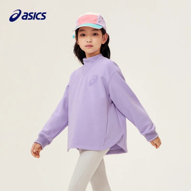 ASICS/亚瑟士卫衣女童2025秋冬新款中大童儿童圆领针织衫印花长袖,运动服/休闲服装,运动卫衣/套头衫,淘宝优惠券,粉丝福利购,淘宝优惠卷