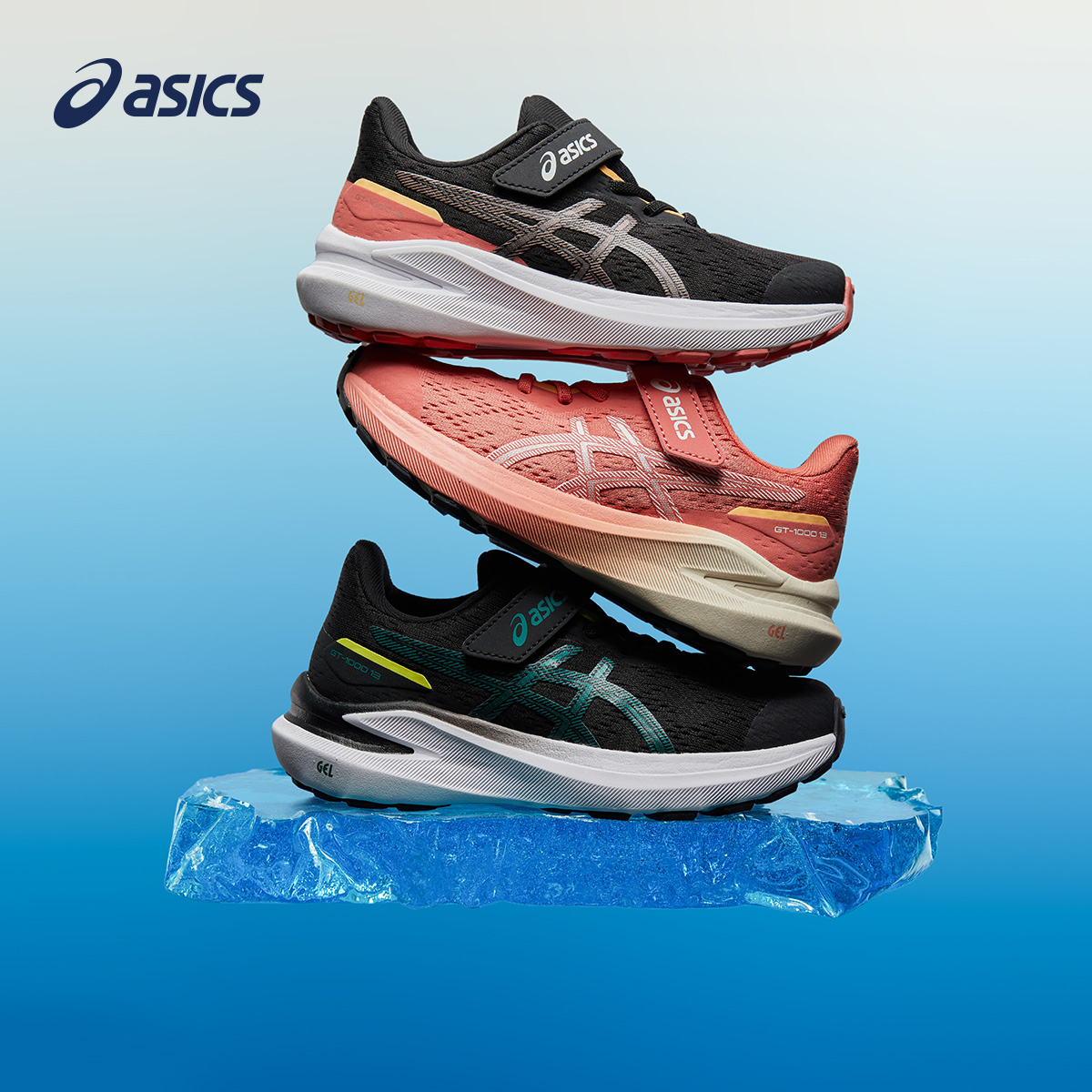 亚瑟士男女童缓震耐磨运动鞋