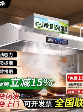 【免费安装】商用抽油烟机大吸力餐饮饭店厨房土灶油烟净化一体机