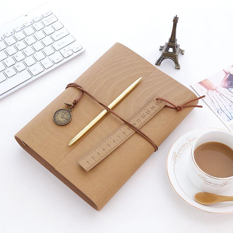 diy复古相册皮质影集覆膜自粘式手工相册创意礼品宝宝成长纪念册