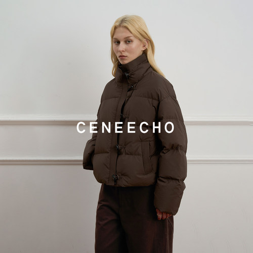 CENEECHO标准90白鸭绒立领羽绒服