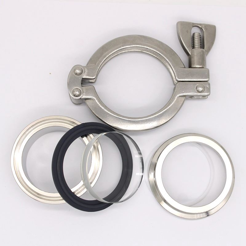 极速。16L不锈钢快装活u接视镜卫生级卡箍式内卡盘人孔视玻璃观察