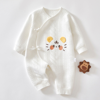 极速贝肽a斯婴儿连身衣秋冬加厚保暖哈衣爬服冬季棉打底新生童装S