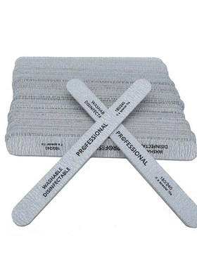 极速50pcs/lot Grey Sanditng Nail Files 180/240 Grit Professi