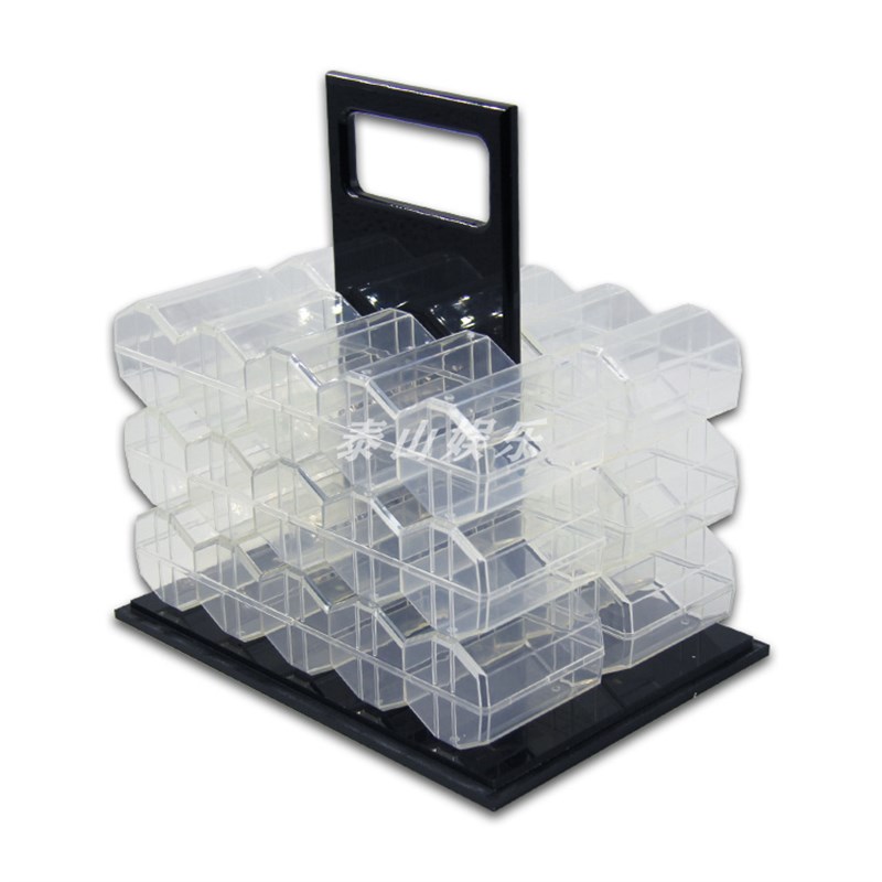 极速百家乐筹码箱 手提式提u码箱 压克力透明材质码箱 可装600片