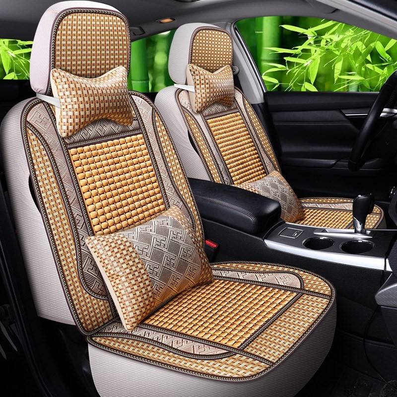 极速汽车坐垫夏季竹片木珠单x片小车厢型车货车通用前排座套夏天