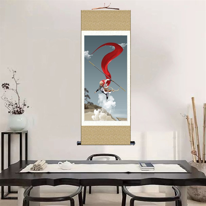 极速齐天大圣孙悟空画像挂画美猴王客厅I卷轴装饰画斗战胜佛神像