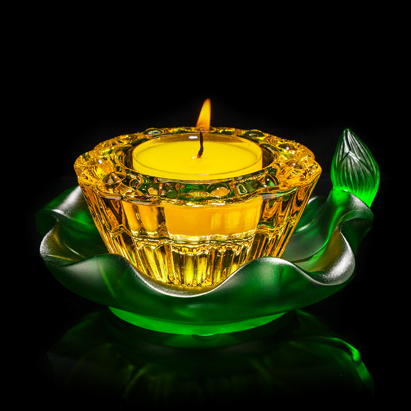 极速琉璃莲蓬灯座家用佛堂v供奉莲花灯灯架长明灯蜡烛台佛前供灯