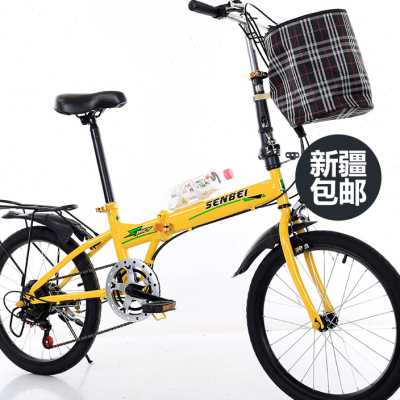 极速20寸折叠自行车变速女式超轻可携式大人P轻便成人小型脚踏上