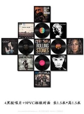 极速vinyl record decoration industrial style ktv baVr restau