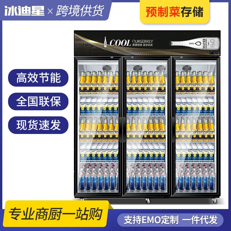 冷藏柜展示柜保鲜柜立式双门铜管商用饮料冷饮蔬菜水果柜冰柜