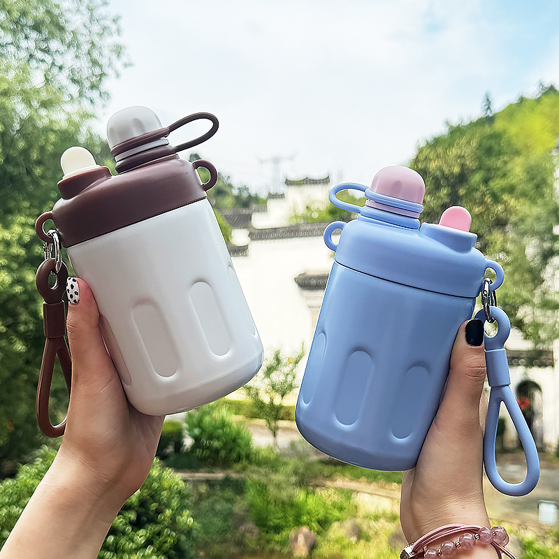 【芭芭农场】保温杯双饮304不锈钢高颜值ins学生大容量便携式水杯