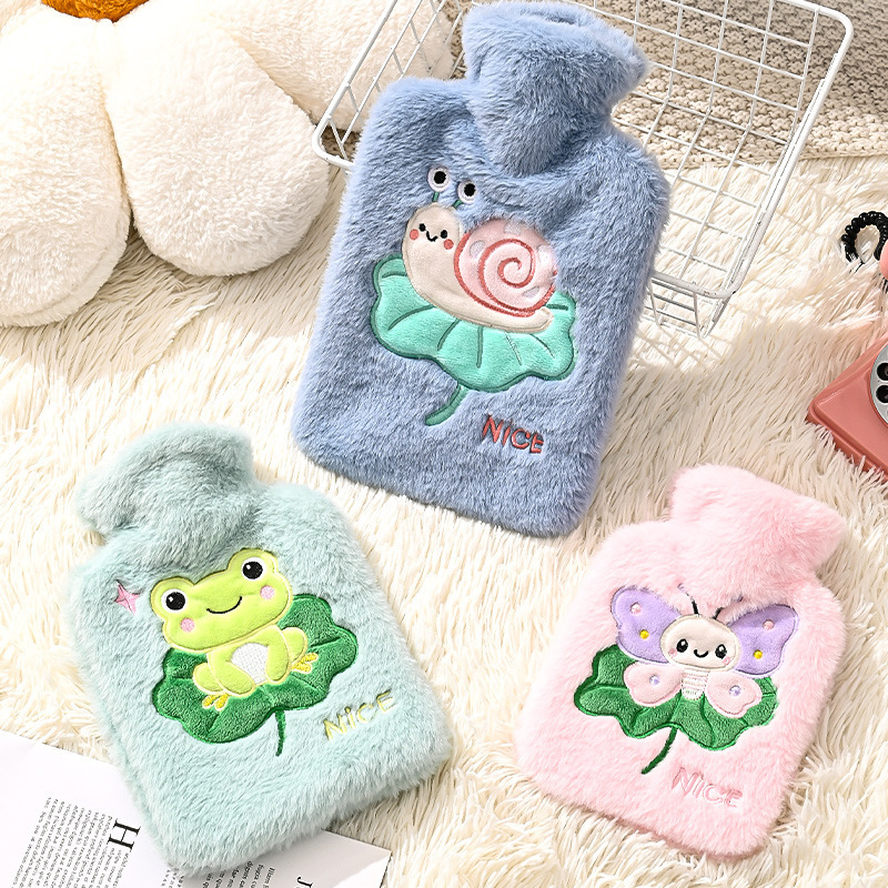 【芭芭农场】卡通热水袋塑胶加厚暖水袋绒布套冬季被窝专用暖手宝