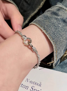 Yuffoni轻奢满天星双环锁扣手链