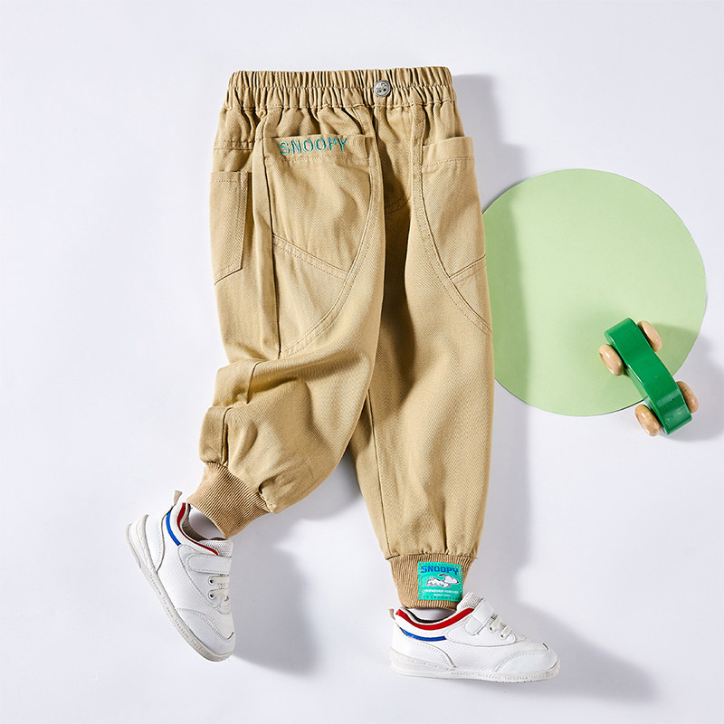 【清仓】史努比童装男童裤子春秋装儿童宽松休闲束脚裤子小脚裤子