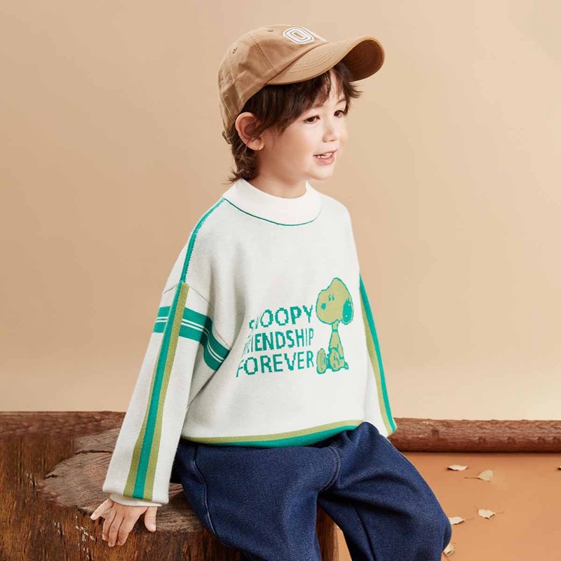 【清仓】史努比儿童针织衫毛衣秋冬男女童圆领撞色上衣中小童,童装/婴儿装/亲子装,毛衣/针织衫,淘宝优惠券,粉丝福利购,淘宝优惠卷