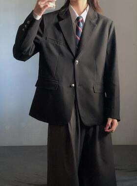 wtmp原创复古JKDK制服二粒扣西装外套男女定制纽扣学院休闲西服