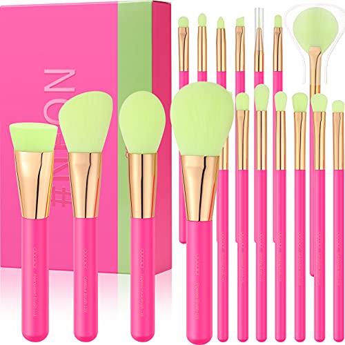 推荐Makeup Brushes Set Docolor 18 Pcs Neon Pink Makeup Brush