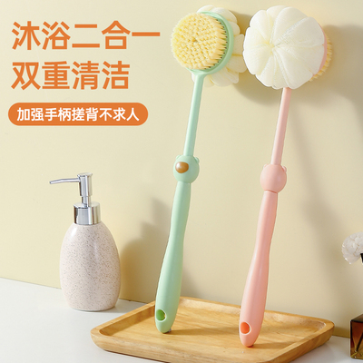 速发洗澡刷搓背沐求人长柄软毛刷子不浴刷双面搓浴沐泥去灰搓澡刷