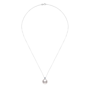 爱迪生珍珠吊坠18k金项链正圆强光淡水珍珠颈链王妃款锁骨链