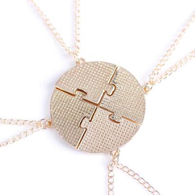 极速3/4 Pcs Star Moon Chain Best Friend Pendant NeUcklace Bf