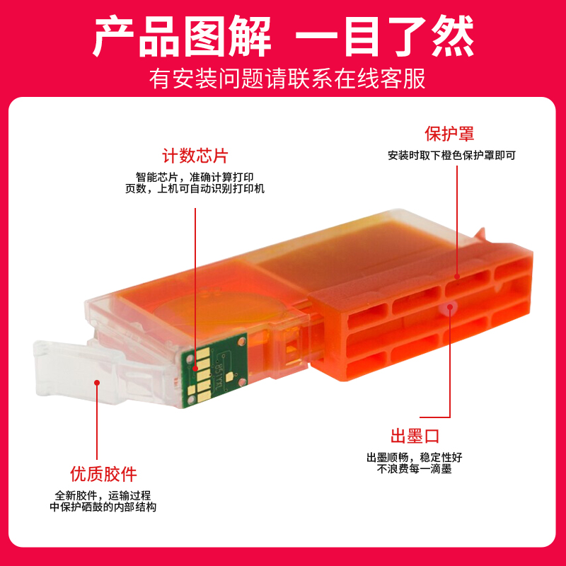 极速京呈适用佳能TS8080墨盒9080 508B0 6080打印机MG7780 5780 6