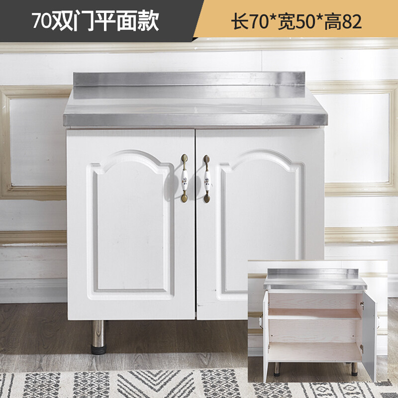 极速新品成c品简易厨房整体橱柜竈台柜不锈钢水槽柜储物P柜碗盘柜