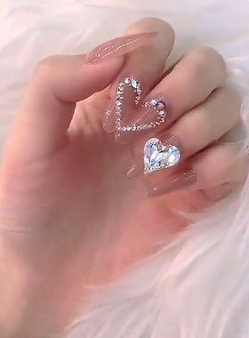 极速24pcs Peach Love Wear Long Paragraph Fashion Manicu.re P