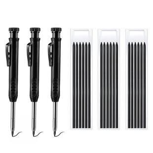 极速Carpenteri Pencils With Black Refill Built-In Pencil Sha