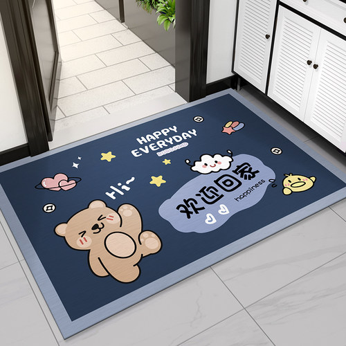 极速卡通萌熊入i户门地垫玄关客厅防滑脚踏垫门厅门口垫子防滑耐