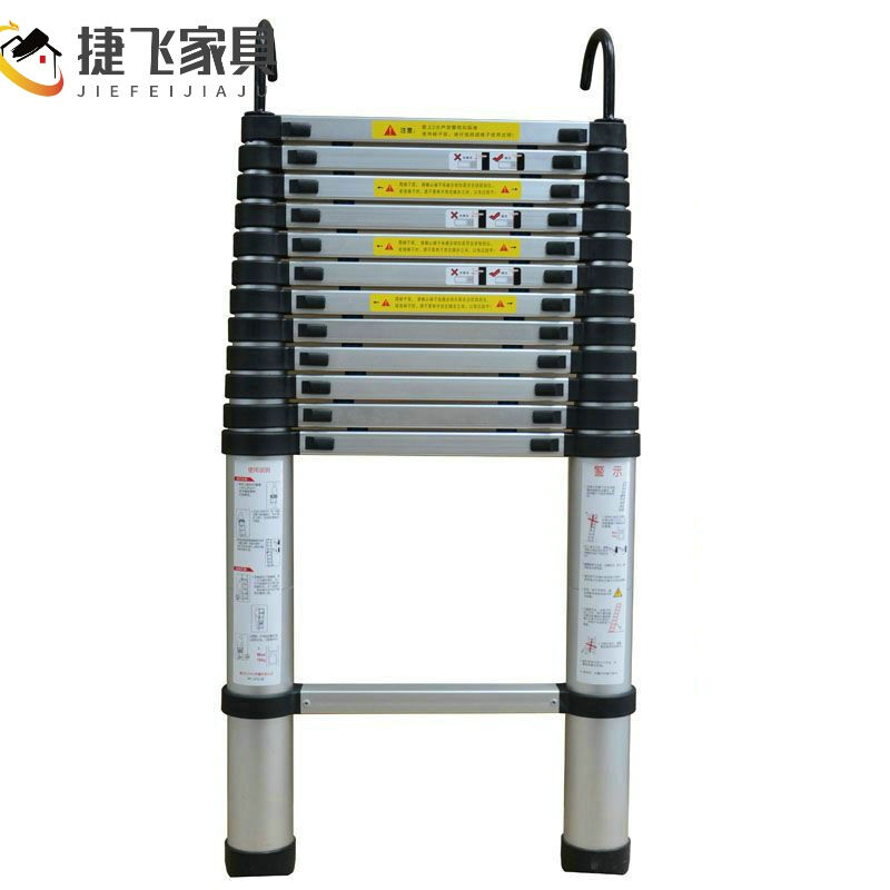 极速单面伸缩梯子伸m缩梯子直梯单面升降梯子铝合金8米单面伸缩梯