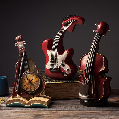 极速Vintage Music Instruument Model Decoration Wine Rack Art