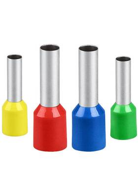 极速管型端子E1508针形预绝缘端子 VE1008欧式R冷压接线端子压线