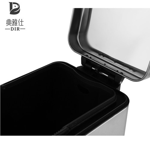 新品轻奢10升不锈钢n垃圾桶脚踏带盖夹缝大号窄型15L创意家用办公