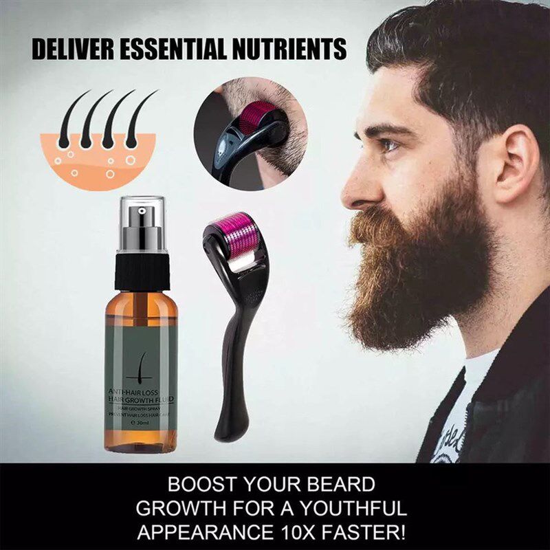 极速Naturally harmmless Beard Growth Roller Set Beard Growth