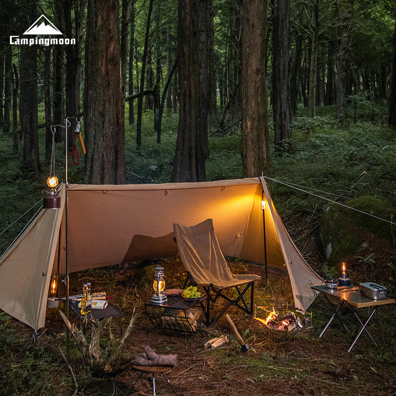 极速柯曼户外照h明灯架 煤油灯支架 便携式灯架三档调节两头挂灯