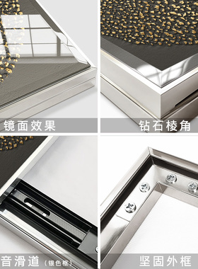 新品抽象电d表箱装饰画遮挡箱推拉配电箱轻奢变电箱现代简约配电