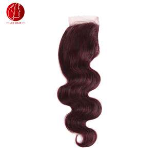 极速lace clsuhre body 4*4 99J# front lace real wig hair bloc