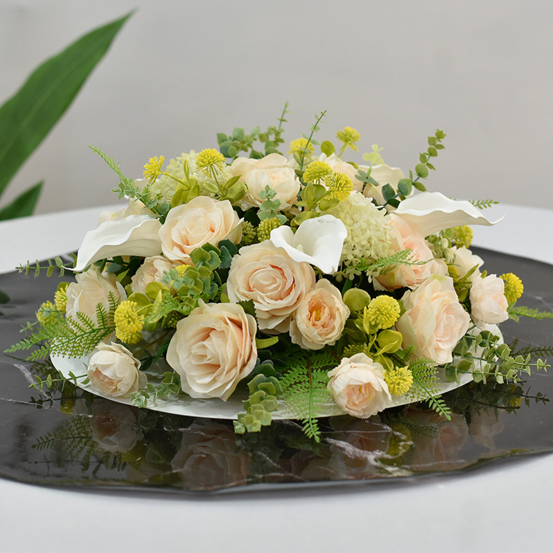 极速高端饭店酒店包厢圆形餐桌摆C件转盘中间仿真花假花大圆桌摆,家居饰品,仿真花/假花,淘宝优惠券,粉丝福利购,淘宝优惠卷