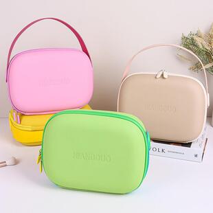 便携旅行化妆包大容量手提外出多巴胺化妆品洗漱防水收纳硬壳