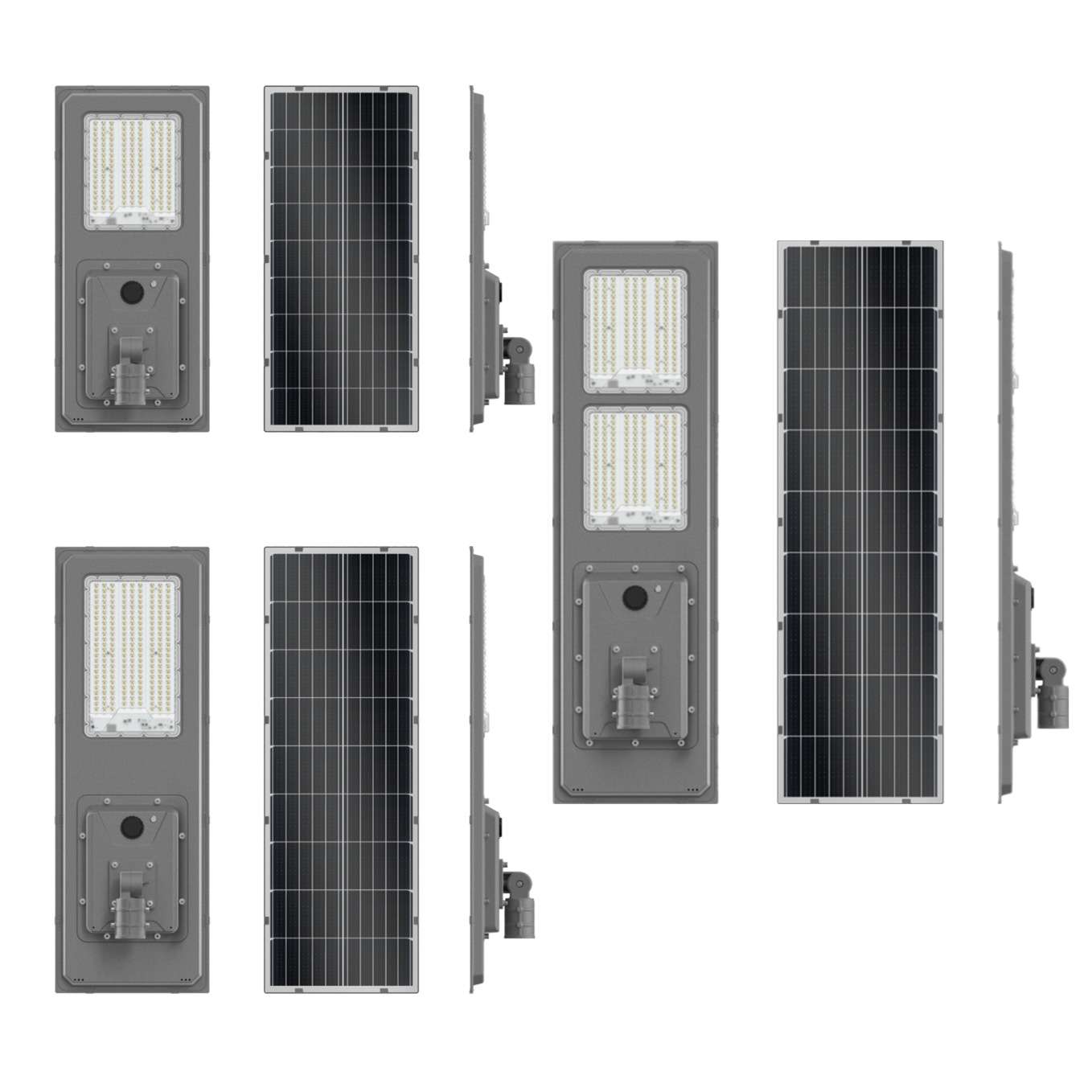 太阳能路灯铝制户外道路工程感应照明LED一体化长续航太阳能板