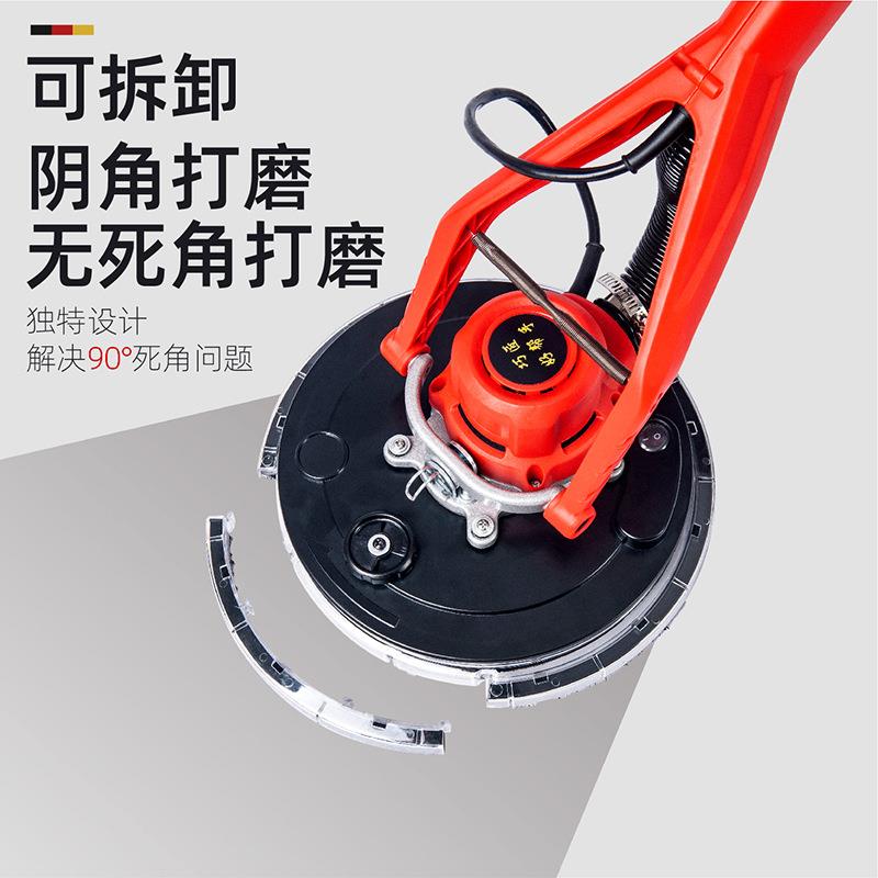 高频数码驱动墙面打磨机无刷电机带灯长杆磨墙机手持电动抛光机