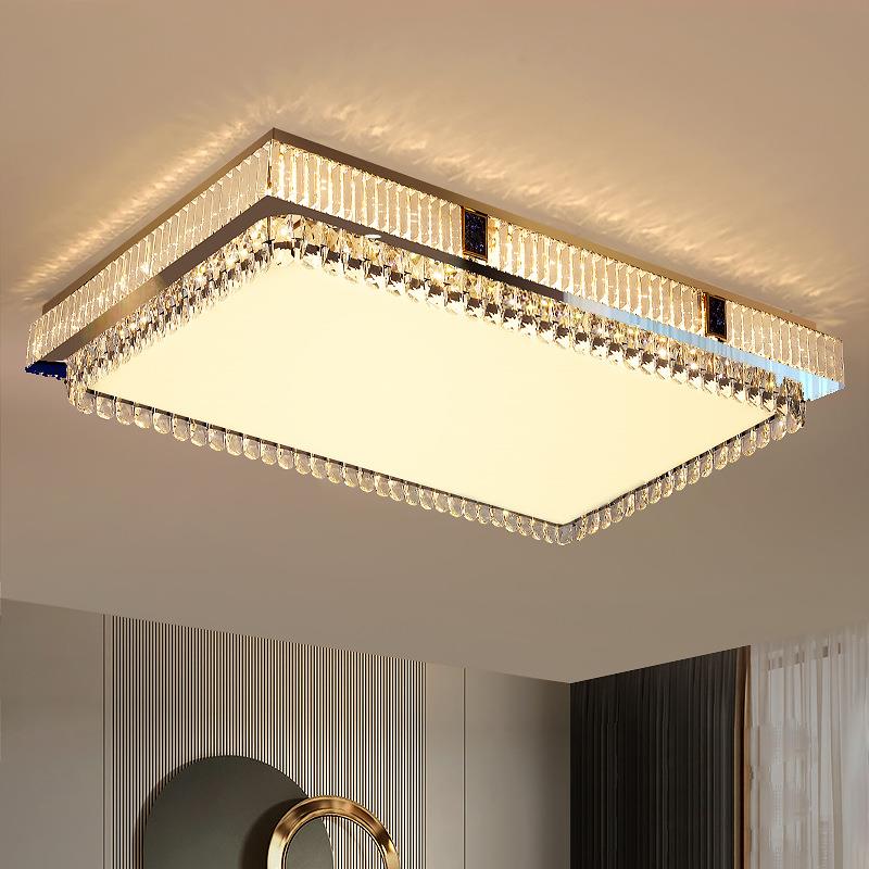 客厅灯2023年新款灯具简约现代大气大灯轻奢led大厅水晶主吸顶灯