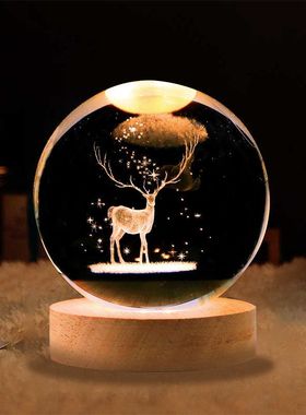 星空灯小投影小夜灯灯一鹿礼物