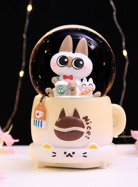 爱萌装饰礼物发光泥桌面水晶球