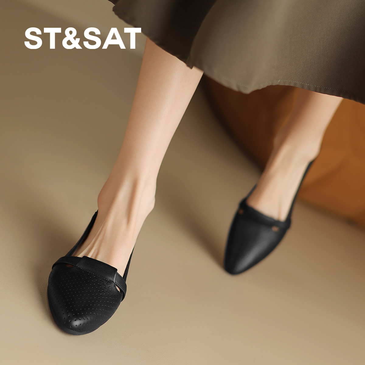 星期六平底乐福鞋女2025新款英伦风夏季小皮鞋休闲单鞋正装工作鞋