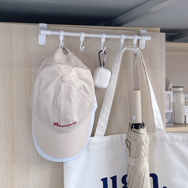 速发物后挂钩卧室宿舍挂柜门上衣免打孔置门架壁挂收纳神器