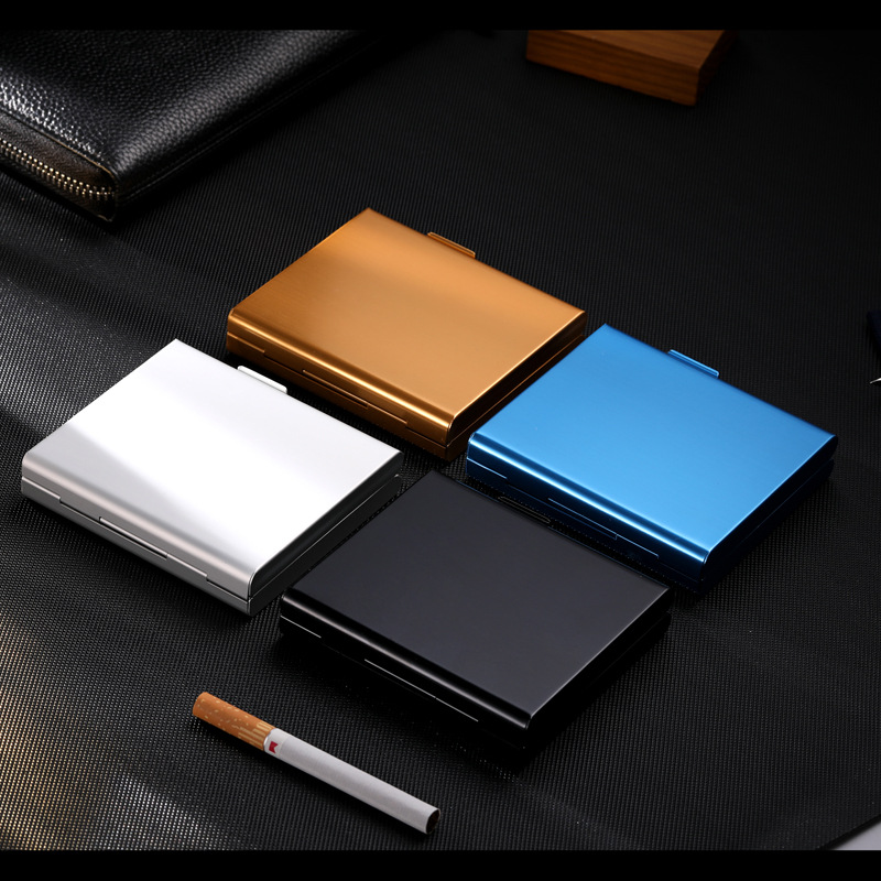 速发846铝制烟薄对开烟盒超支20夹装创意金属香菸盒男士礼品